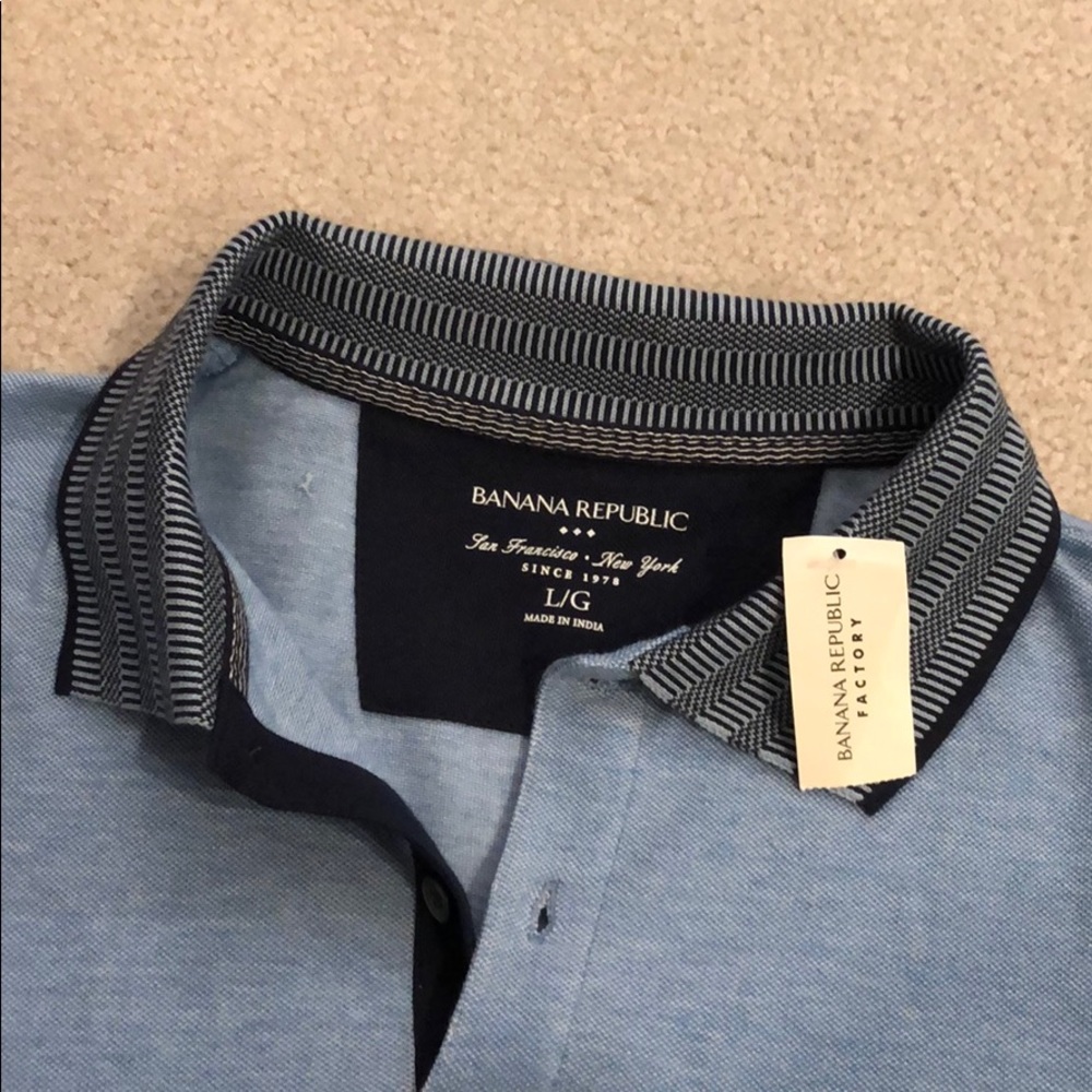 NEW Banana Republic Polo | Size Large | Blue | NWT